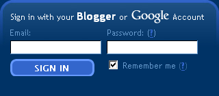 Sign in with your Blogger or Google Account